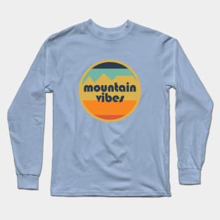 Mountain Vibes Retro Circle Long Sleeve T-Shirt